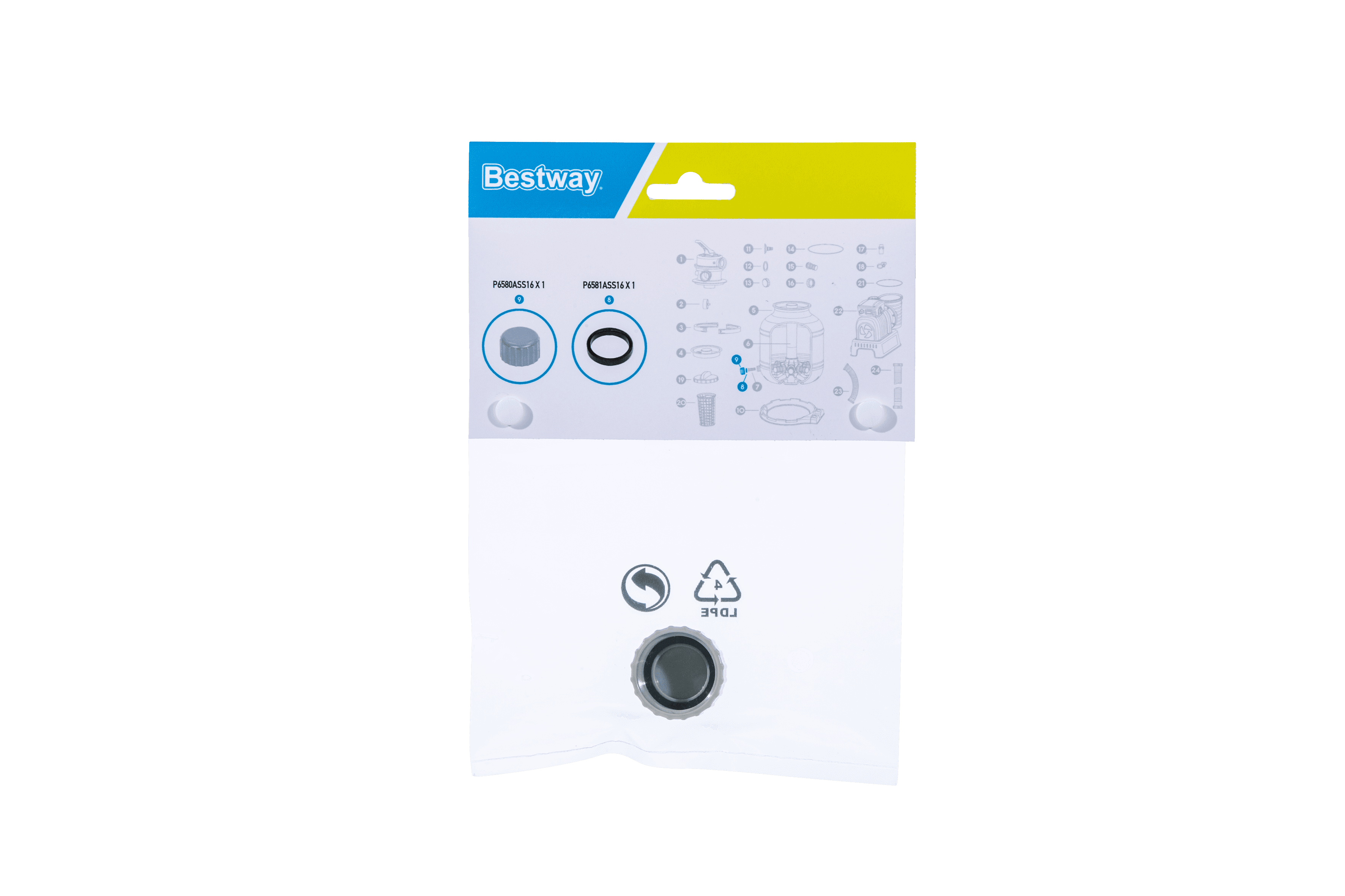 Ricambi pompe filtro Guarnizione valvola di scarico filtro a sabbia da 3785 l/h a 11356 l/h Bestway 1