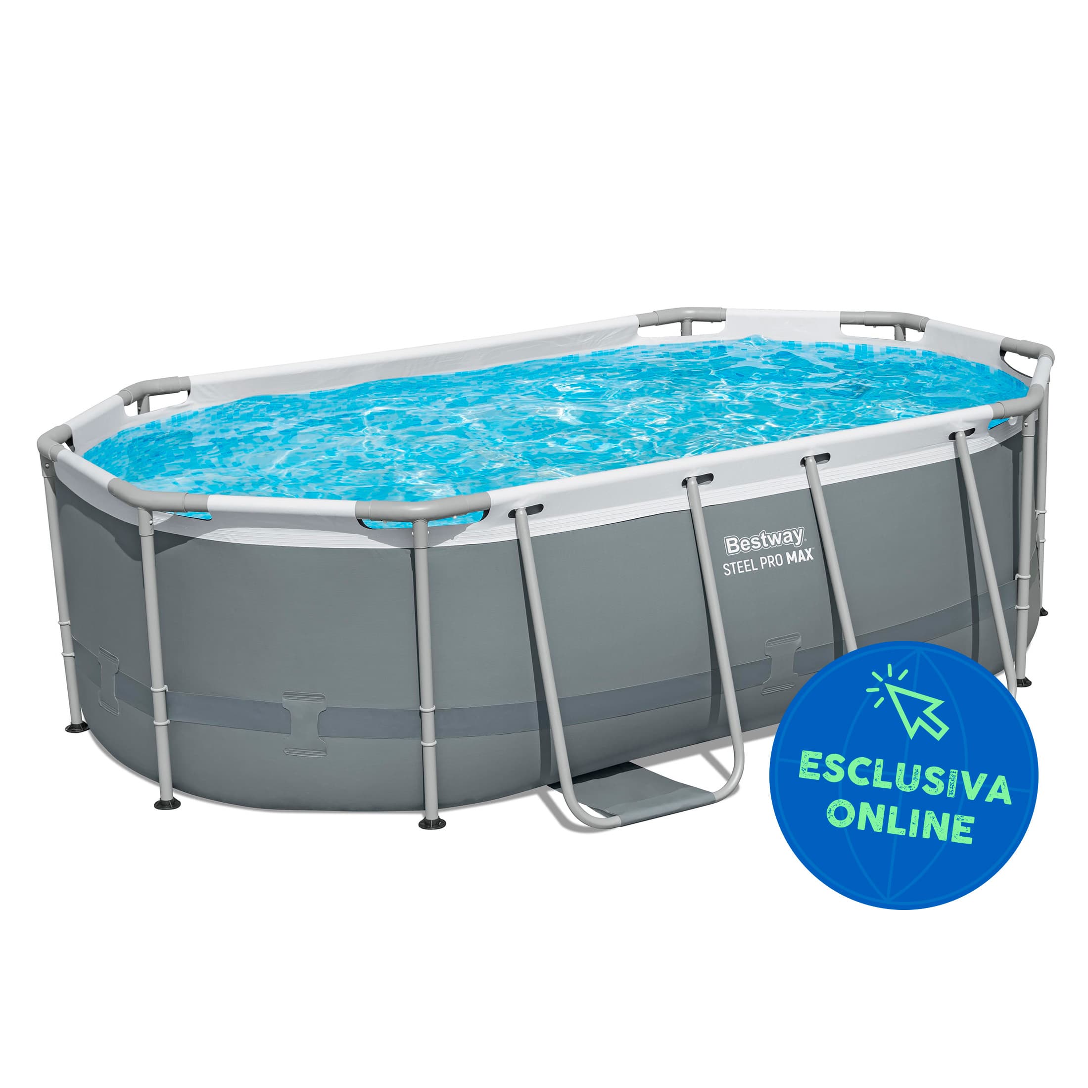 Piscine fuori terra Piscina solo struttura - 305x200x84 cm grigio scuro Bestway 1