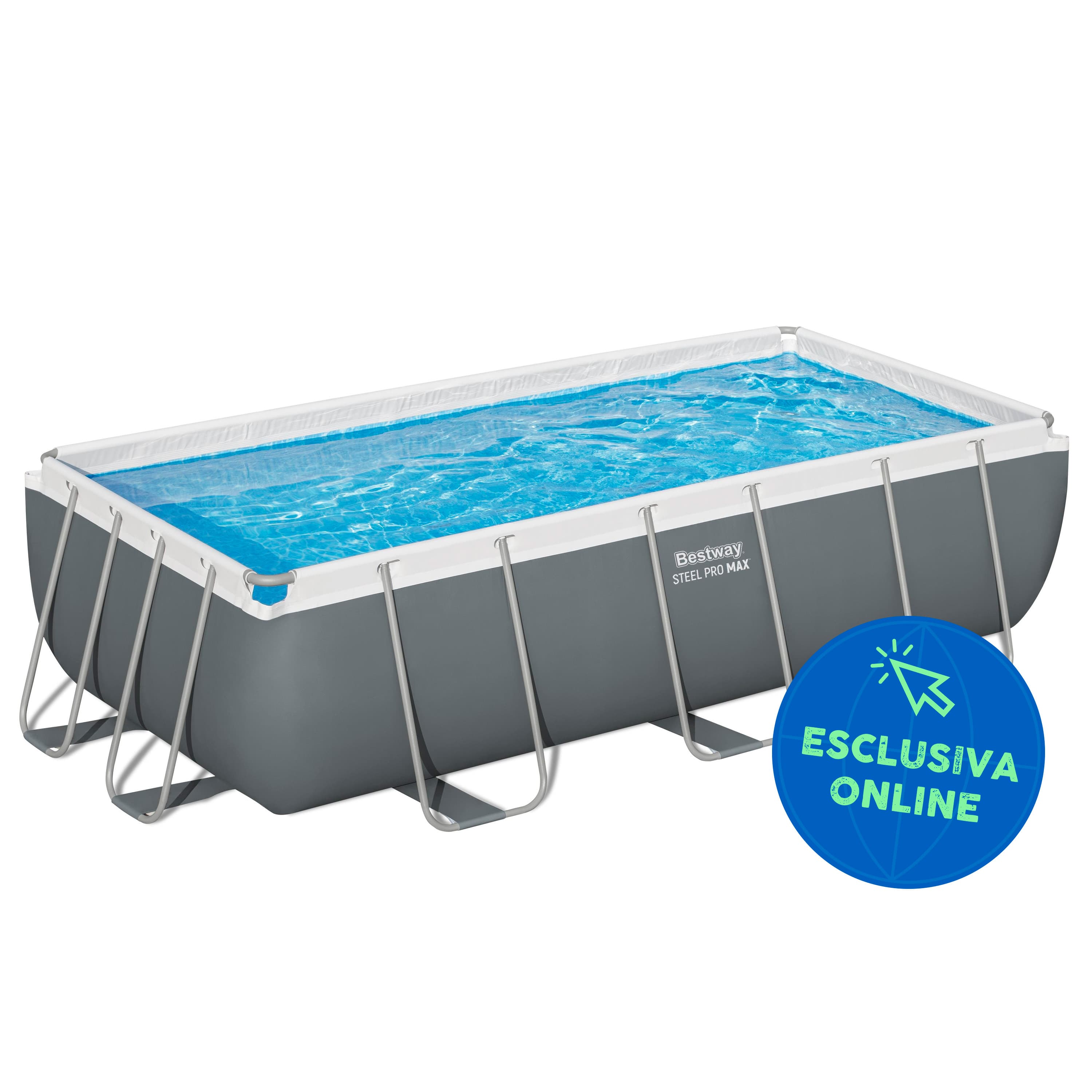 Piscine fuori terra Piscina solo struttura grigio scuro - 404x201x100 cm Bestway 1