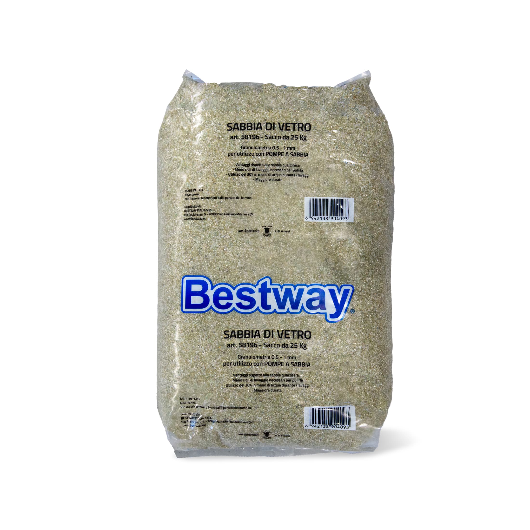 Pompe di filtraggio Sabbia di vetro da 25 kg per pompa filtro piscina Bestway 1