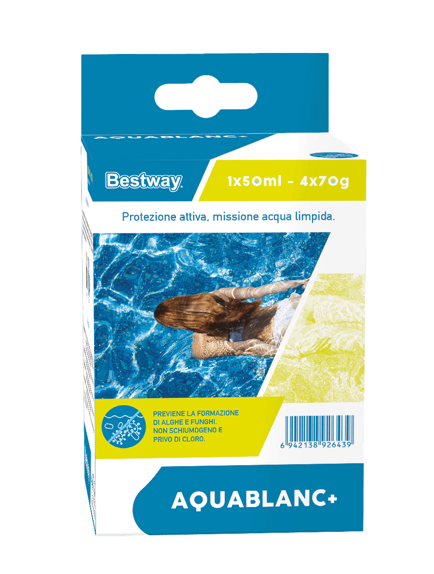 Trattamento chimico dell'acqua Bustine Aquablanc per acqua piscina Bestway 1