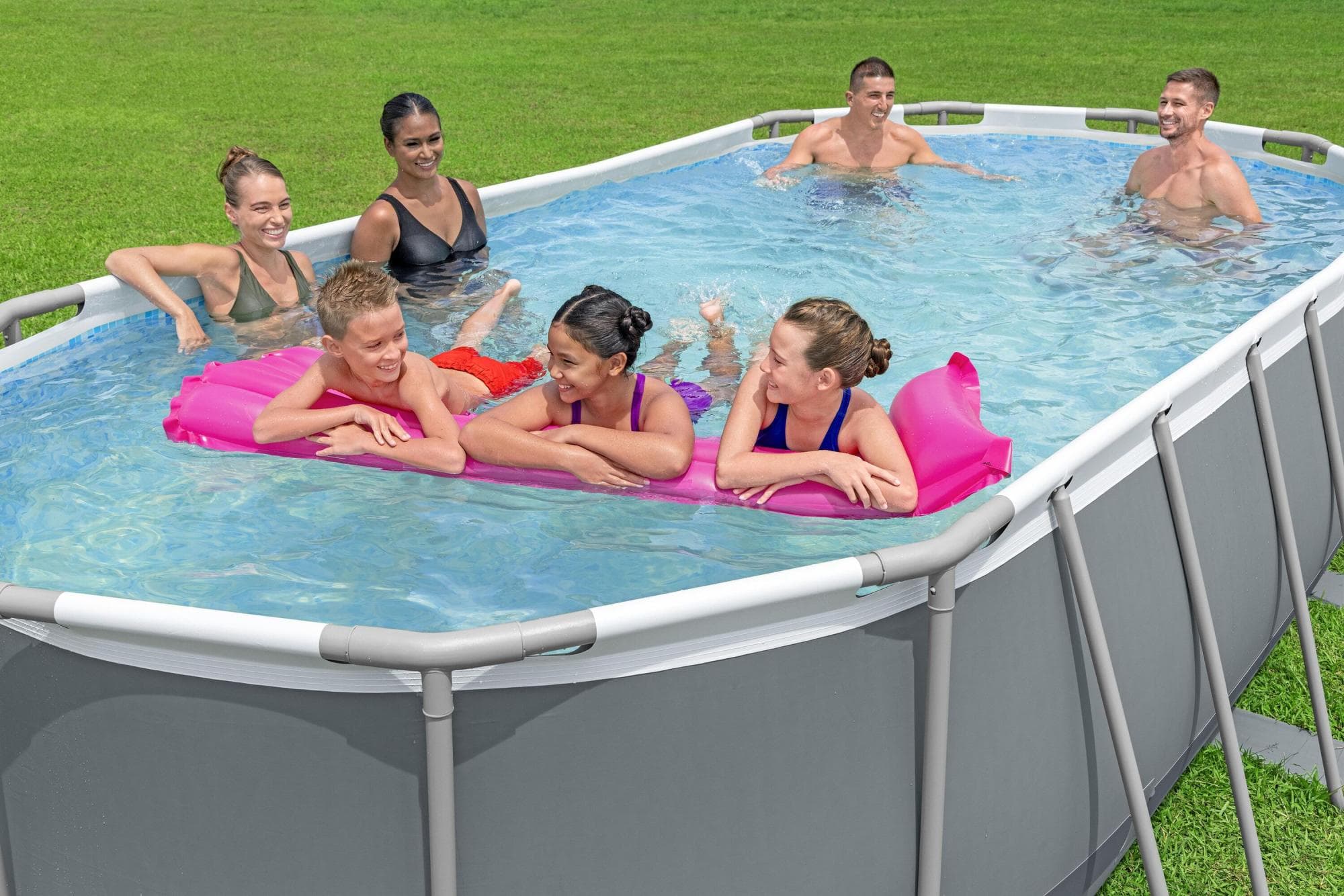 Piscine fuori terra Piscina solo struttura da 488x274x122 cm grigio scuro Bestway 5