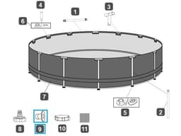 Ricambi Piscine e Spa Tappo di arresto per piscina con uscite da 32 mm Bestway 3