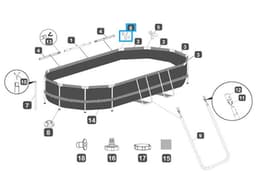 Ricambi Piscine e Spa Connettore a T (F) per piscina Power Steel Swim Vista ovale 427x250x100 cm Bestway 2