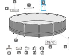 Ricambi Piscine e Spa Connettore a T per piscina Steel Pro Max da 488x122cm e 549x122 cm Bestway 2