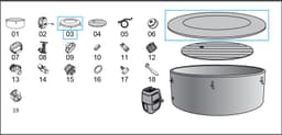 Ricambi Piscine e Spa Copertura per idromassaggio gonfiabile Lay-Z-Spa Vancouver AirJet Plus Bestway 2