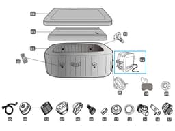 Ricambi Piscine e Spa Pompa multifunzione per idromassaggi Lay-Z-Spa HydroJet Pro con WIFI Bestway 3