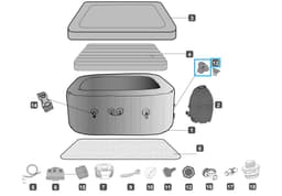 Ricambi Piscine e Spa Coperchio della valvola dell'aria per idromassaggio Lay-Z-Spa o SUP Bestway 2