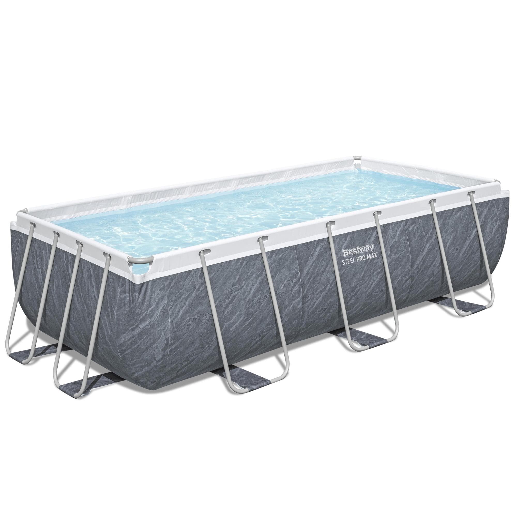Piscine fuori terra Piscina solo struttura - 404x201x100 cm effetto marmo Bestway 1