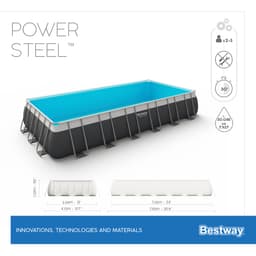 Piscine fuori terra Set piscina da 732x366x132 cm grigio scuro Bestway 8