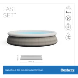 Piscine fuori terra Set piscina gonfiabile Fast Set da 396x84 cm Bestway 6