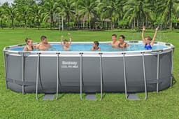 Piscine fuori terra Piscina solo struttura da 488x274x122 cm grigio scuro Bestway 2