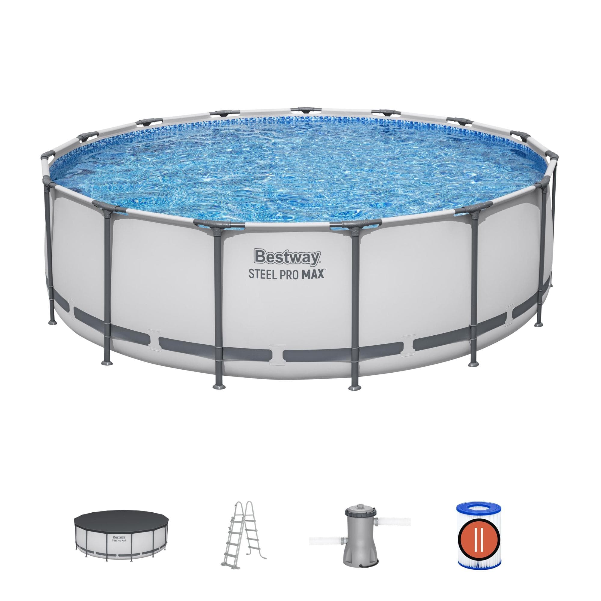 Piscine fuori terra Set piscina da 457x122 cm grigio chiaro Bestway 1