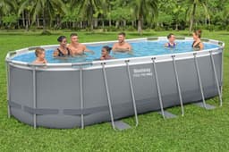 Piscine fuori terra Piscina solo struttura da 488x274x122 cm grigio scuro Bestway 3