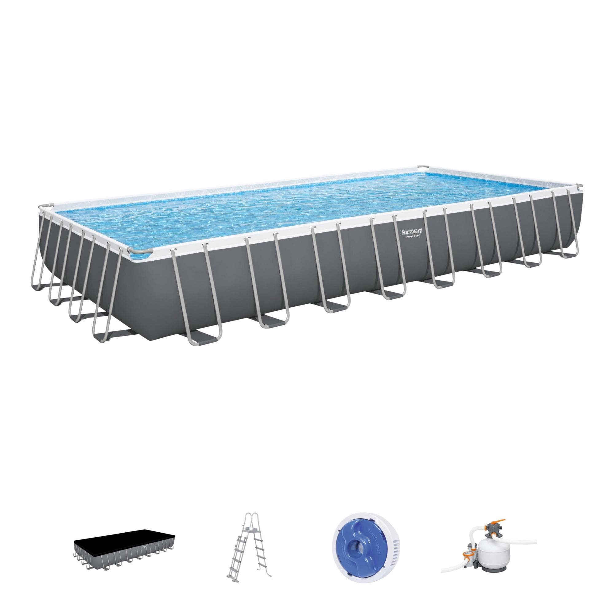 Piscine fuori terra Set piscina da 956x488x132 cm grigio scuro Bestway 1