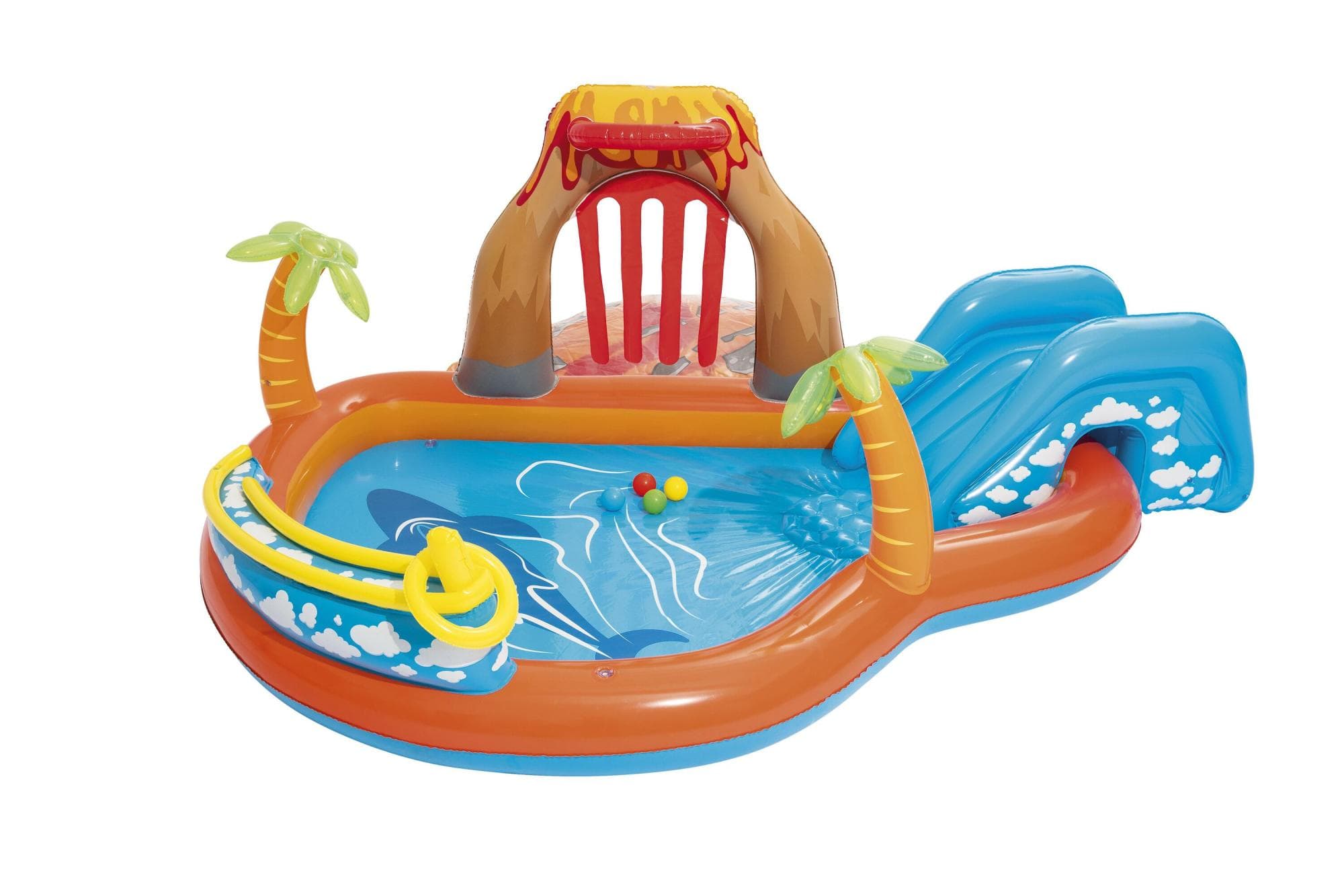 Giochi gonfiabili per bambini Playcenter gonfiabile con scivolo a forma di vulcano Bestway 1