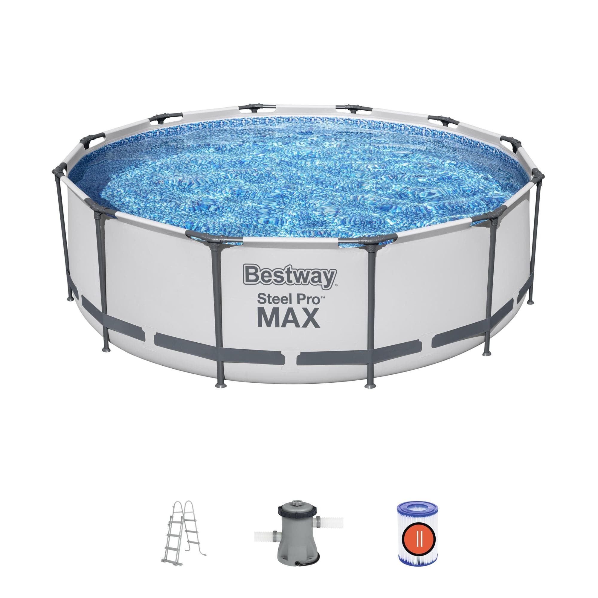 Piscine fuori terra Set piscina da 366x100 cm grigio chiaro Bestway 1