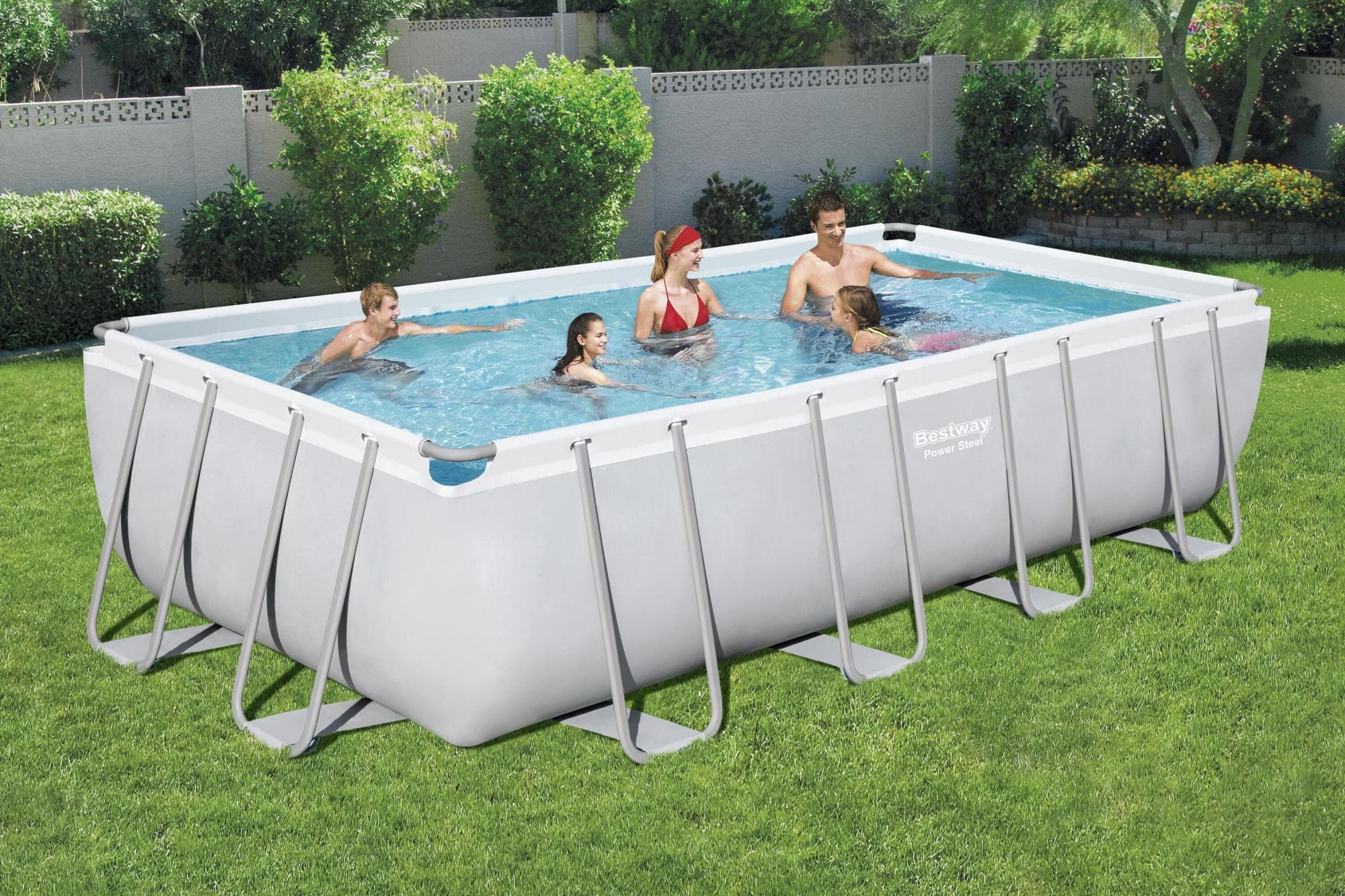 Piscine fuori terra Set piscina grigio chiaro da 549x274x122 cm Bestway 3