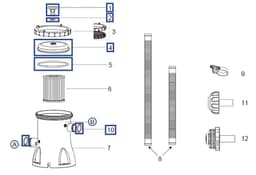 Ricambi Piscine e Spa Kit di guarnizioni e coperture per le pompe di filtraggio da 1249 l/h Bestway 2