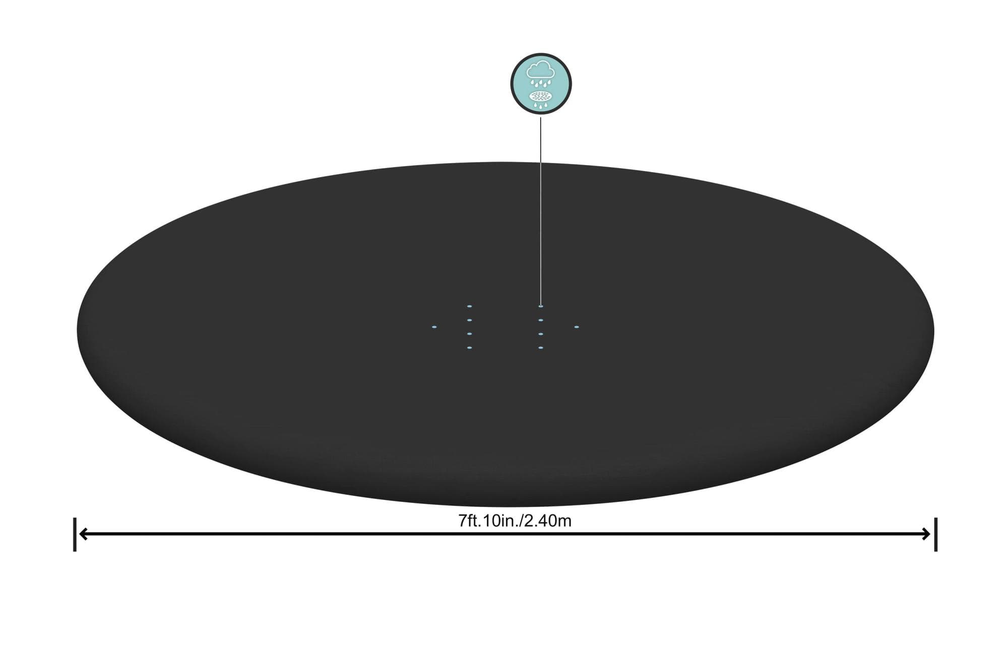 Coperture e Tappetini Copertura per piscina rotonda da 244 cm Bestway 1