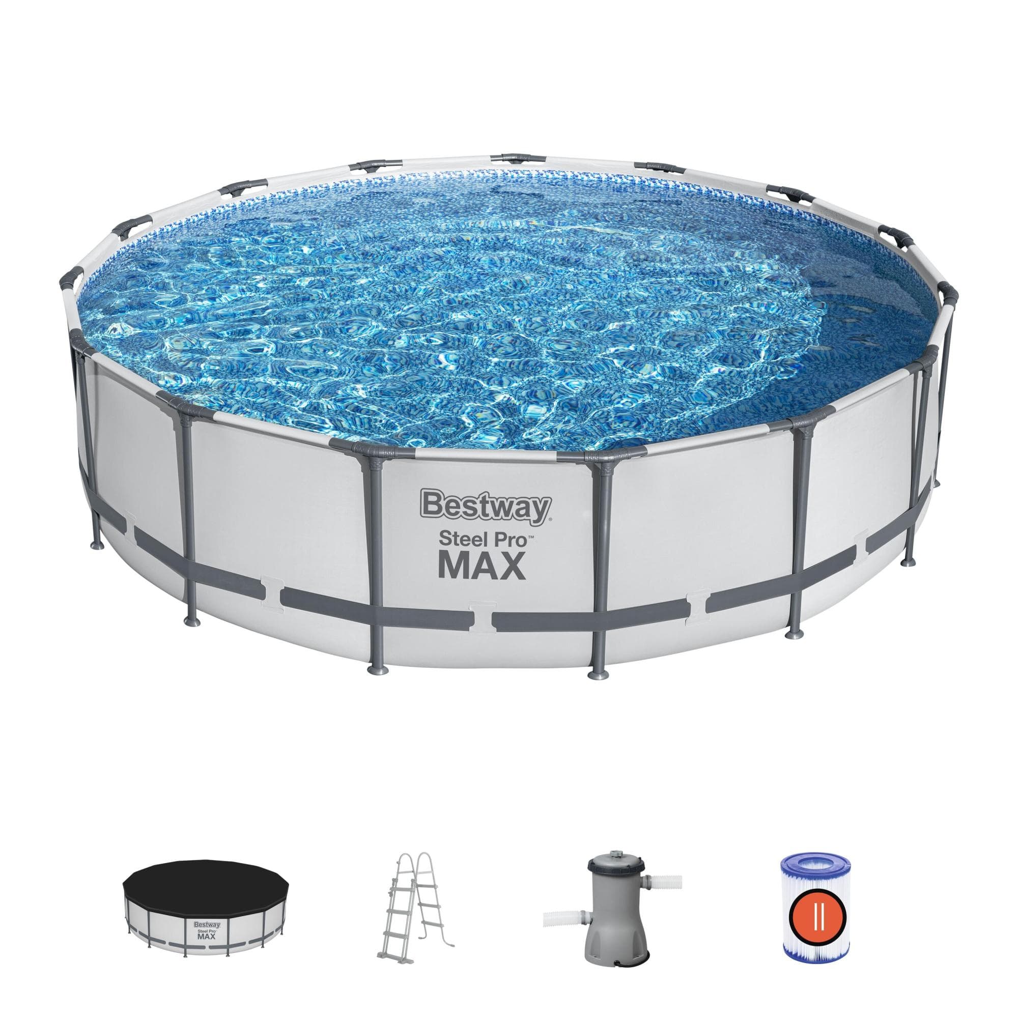 Piscine fuori terra Set piscina da 457x107 cm grigio chiaro Bestway 1