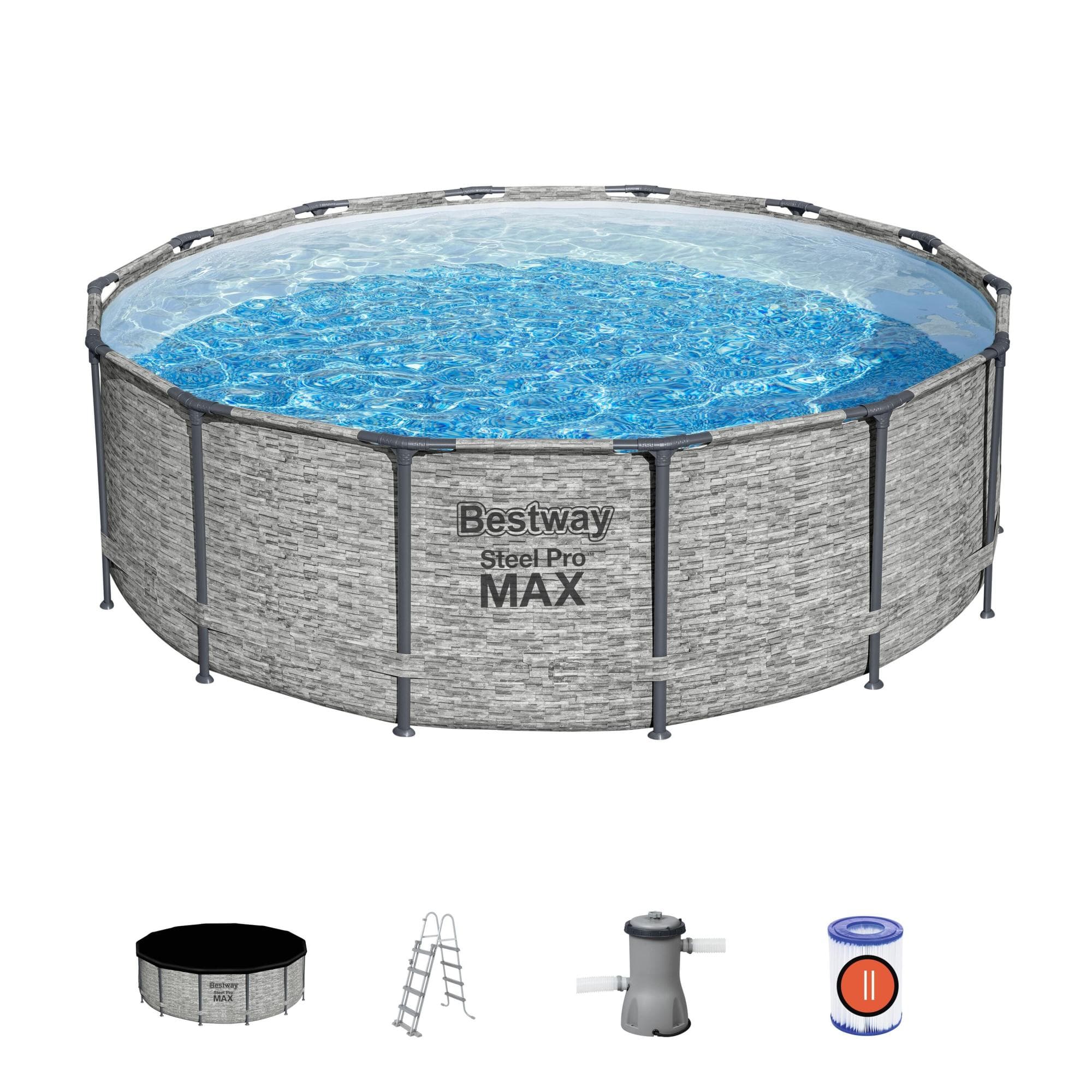 Piscine fuori terra Set piscina da 427x122 cm effetto pietra Bestway 1