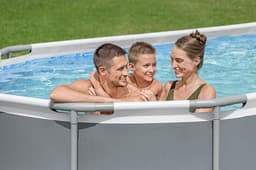 Piscine fuori terra Piscina solo struttura da 488x274x122 cm grigio scuro Bestway 6