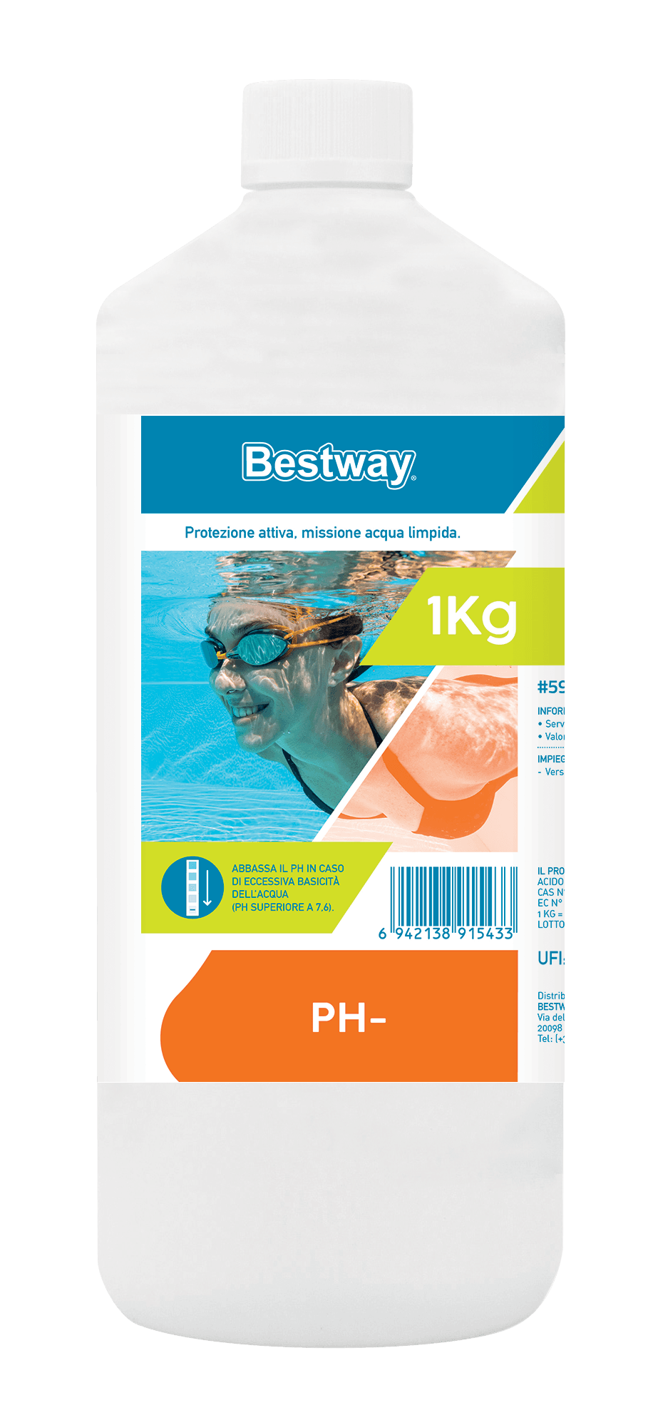 Trattamento chimico dell'acqua Correttore pH- da 1 kg Bestway 1