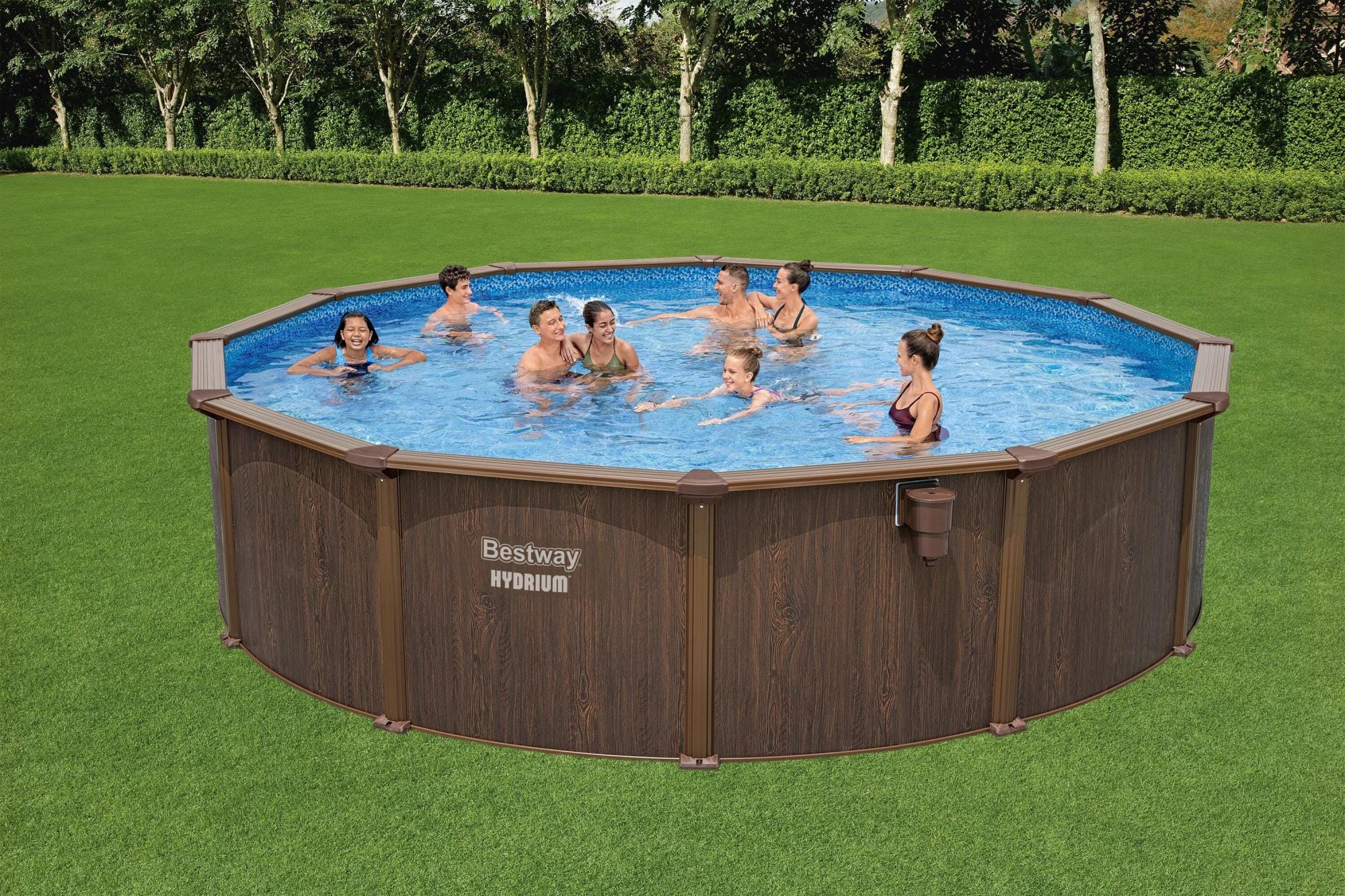 Piscine fuori terra Set piscina Hydrium effetto legno da 549x132 cm Bestway 1