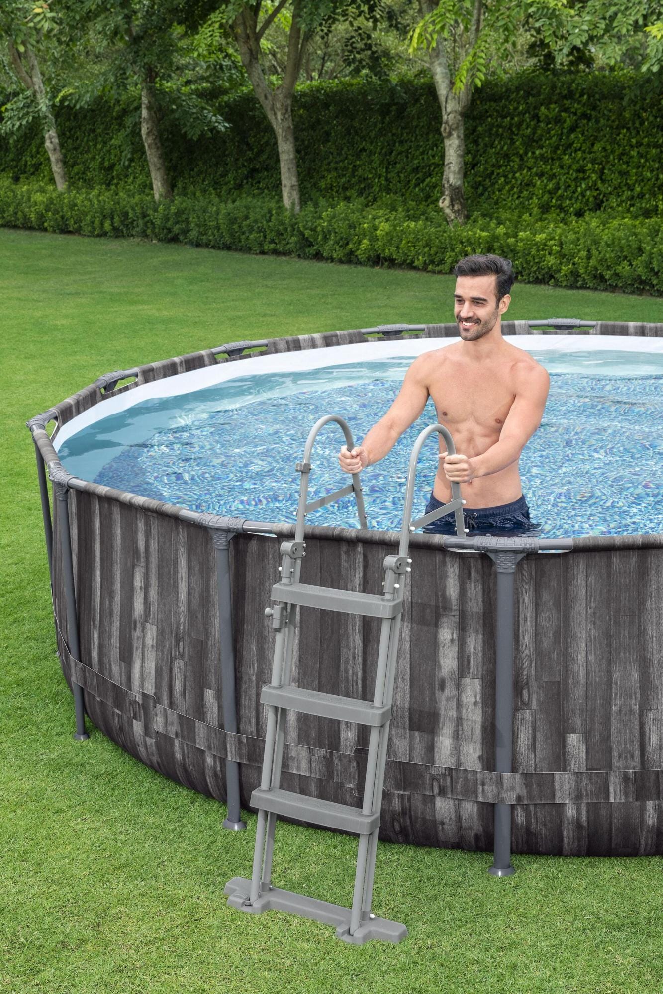 Piscine fuori terra Set piscina da 366x100 cm effetto legno grigio Bestway 1