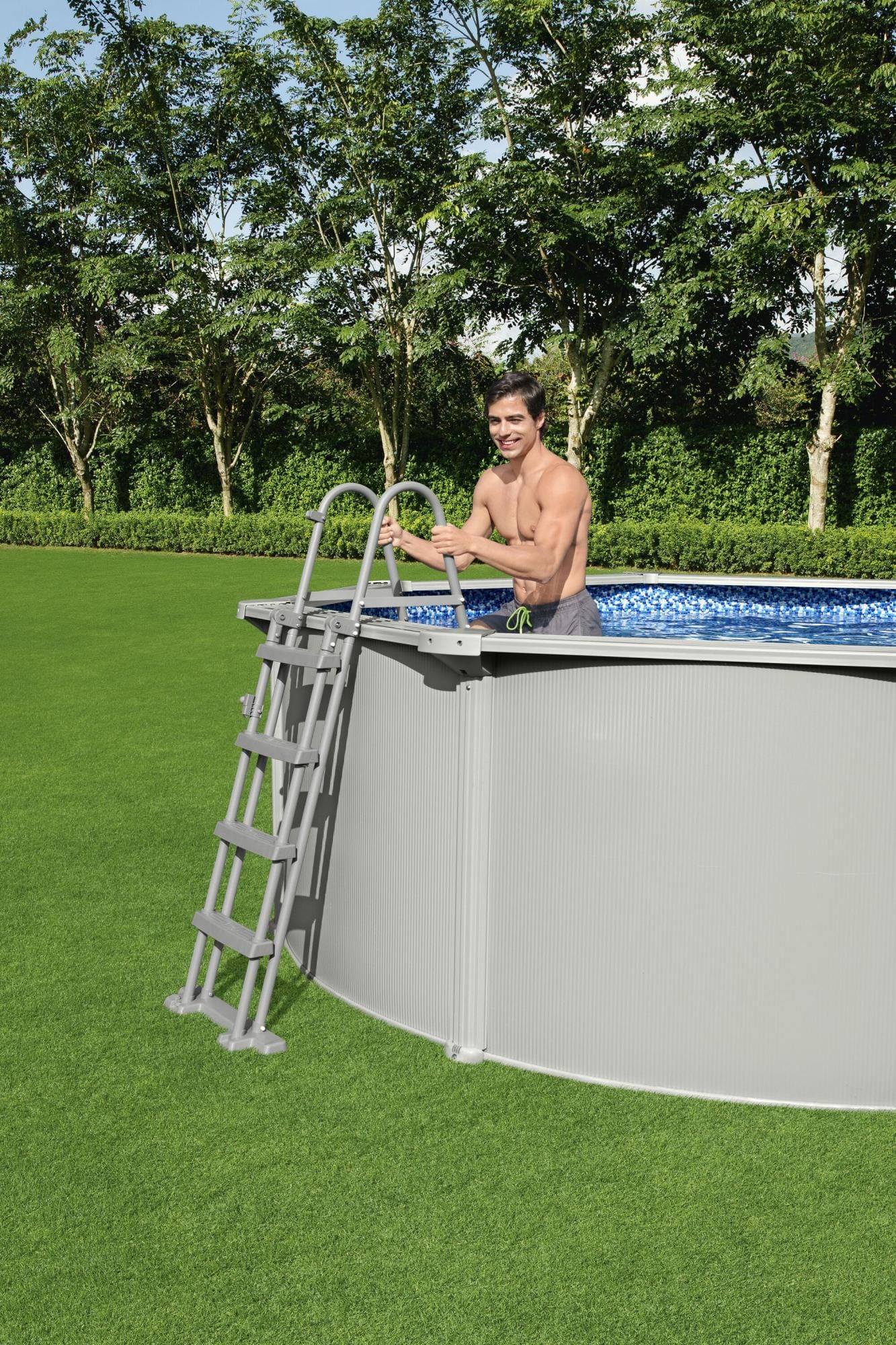 Piscine fuori terra Set piscina Hydrium grigio chiaro da 460x120 cm Bestway 1
