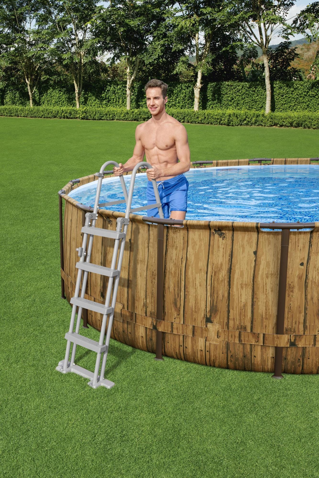 Piscine fuori terra Set piscina da 488x122 cm effetto legno Bestway 1