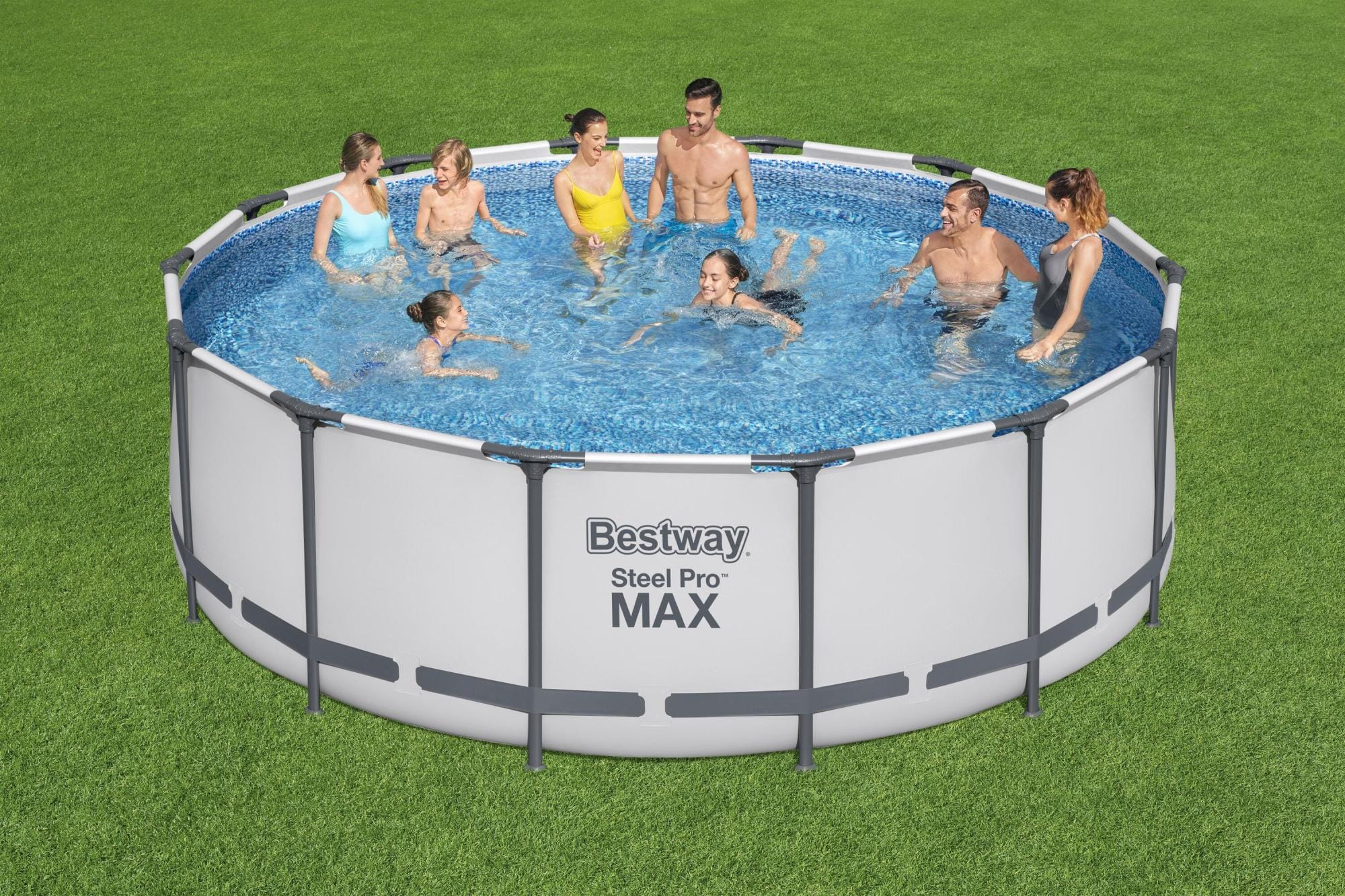 Piscine fuori terra Set piscina da 427x122 cm grigio chiaro Bestway 1