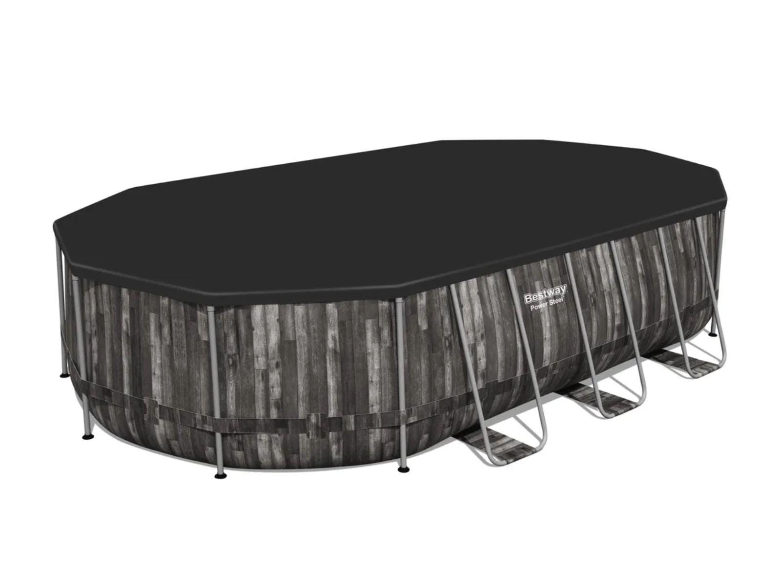 Coperture e Tappetini Copertura per piscina fuori terra ovale Power Steel da 610x366x122 cm Bestway 1