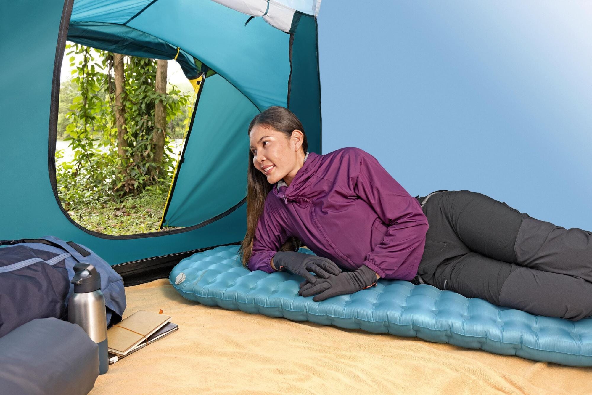 Materassi gonfiabili Materassino a mummia AlpineLite per campeggio da 183x51x7.5 cm Bestway 1