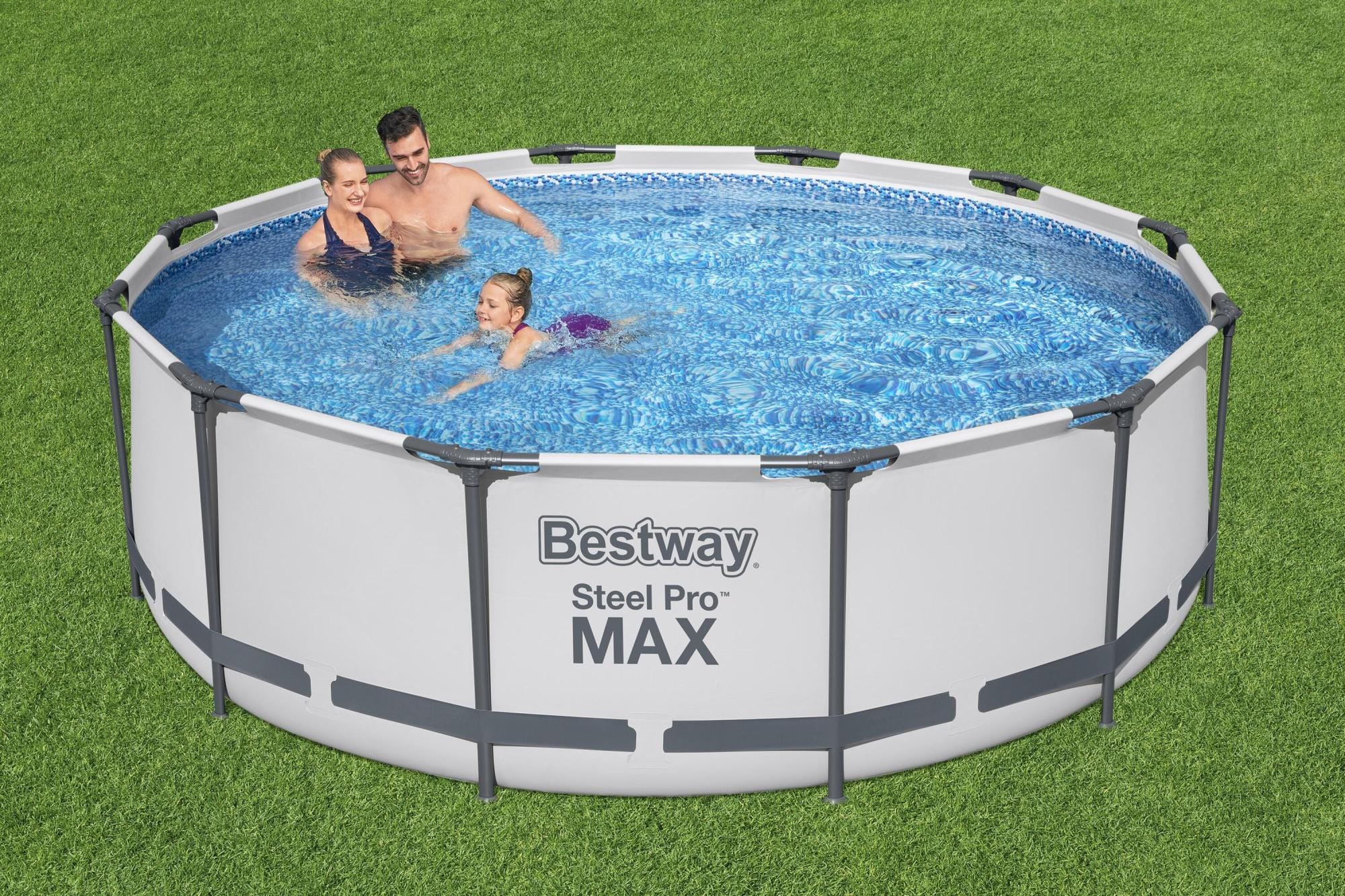 Piscine fuori terra Set piscina da 366x100 cm grigio chiaro Bestway 1