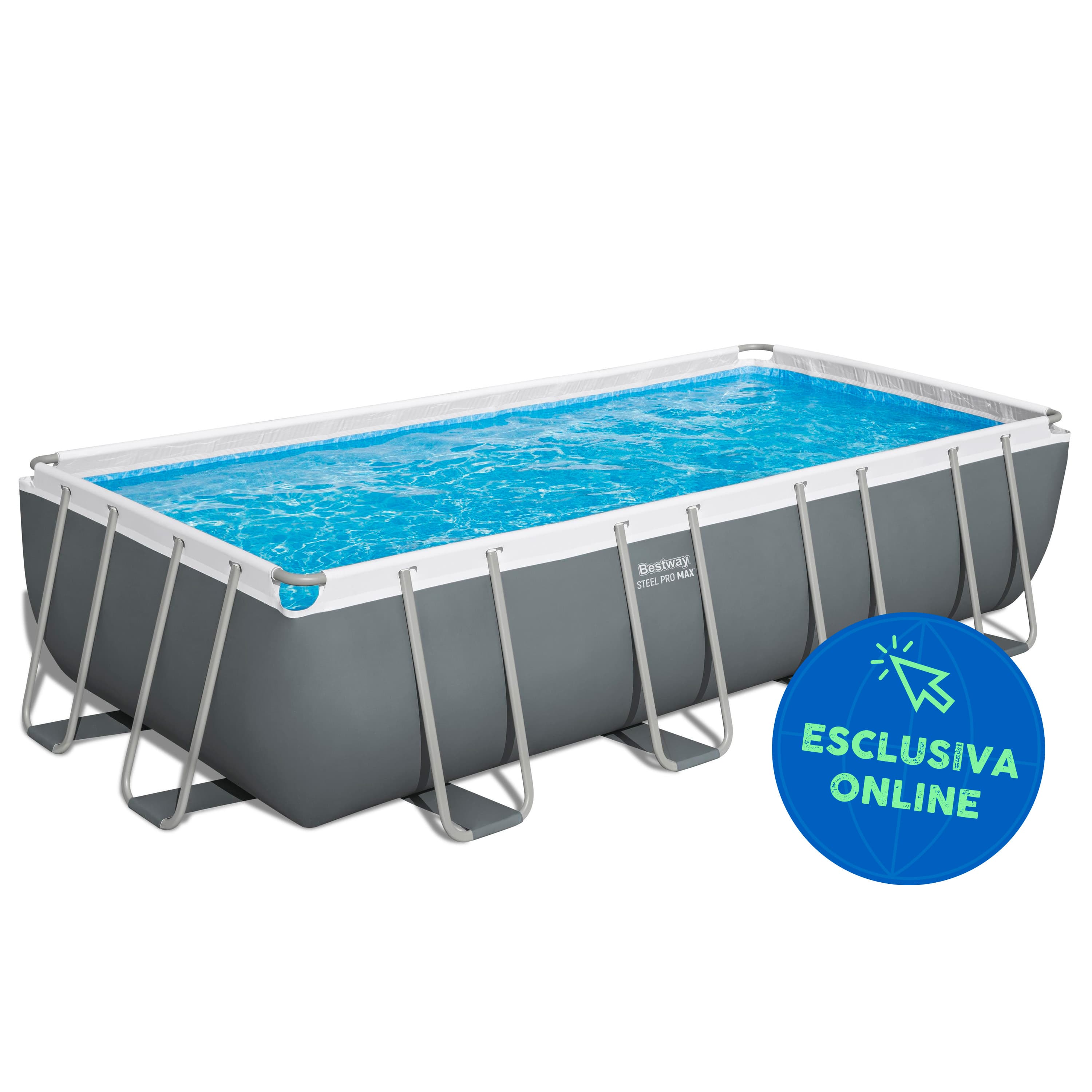 Piscine fuori terra Piscina solo struttura - 549x274x122 cm grigio scuro Bestway 1