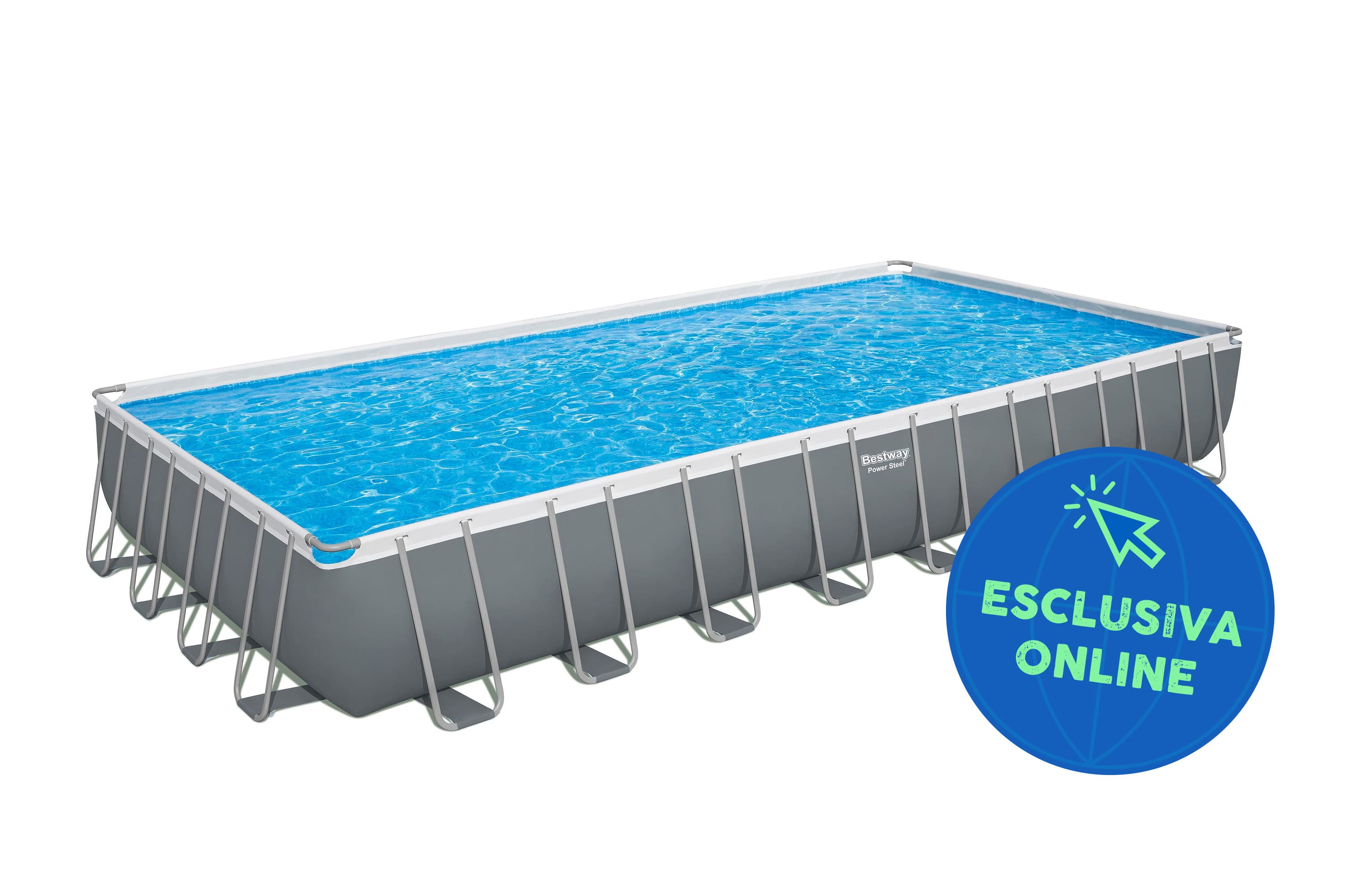 Piscine fuori terra Piscina solo struttura grigio scuro - 956x488x132 cm Bestway 1