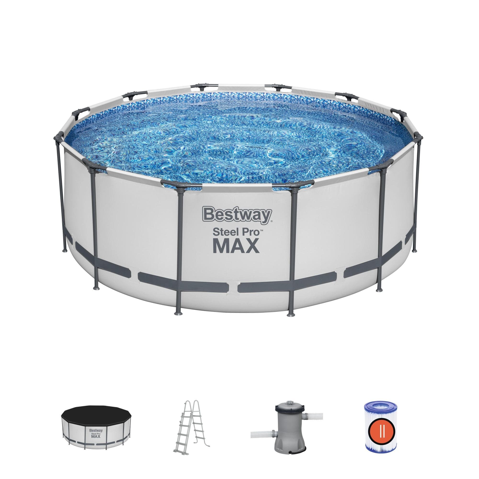 Piscine fuori terra Set piscina da 366x122 cm grigio chiaro Bestway 1