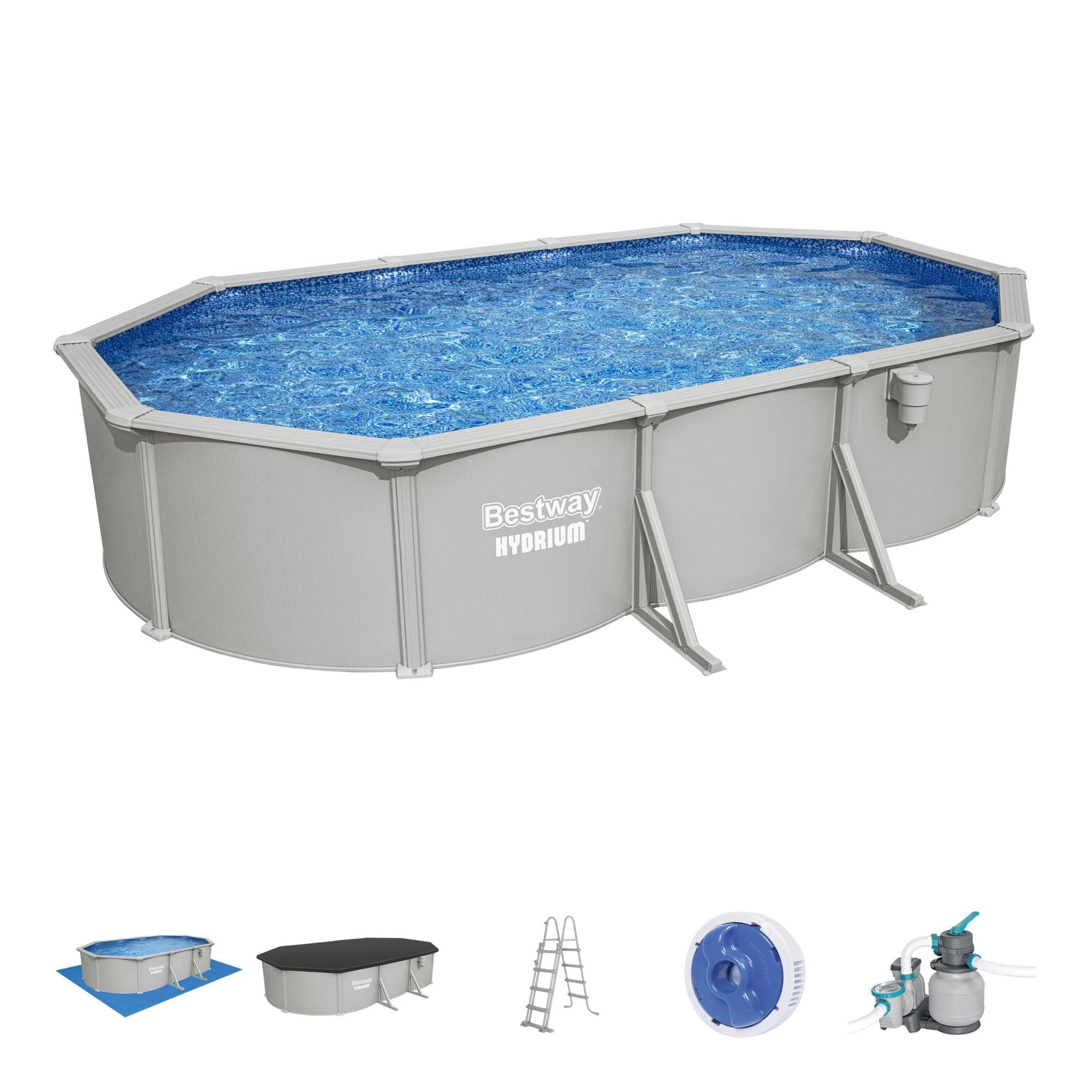 Piscine fuori terra Set piscina Hydrium grigia - 610x366x122 cm Bestway 1