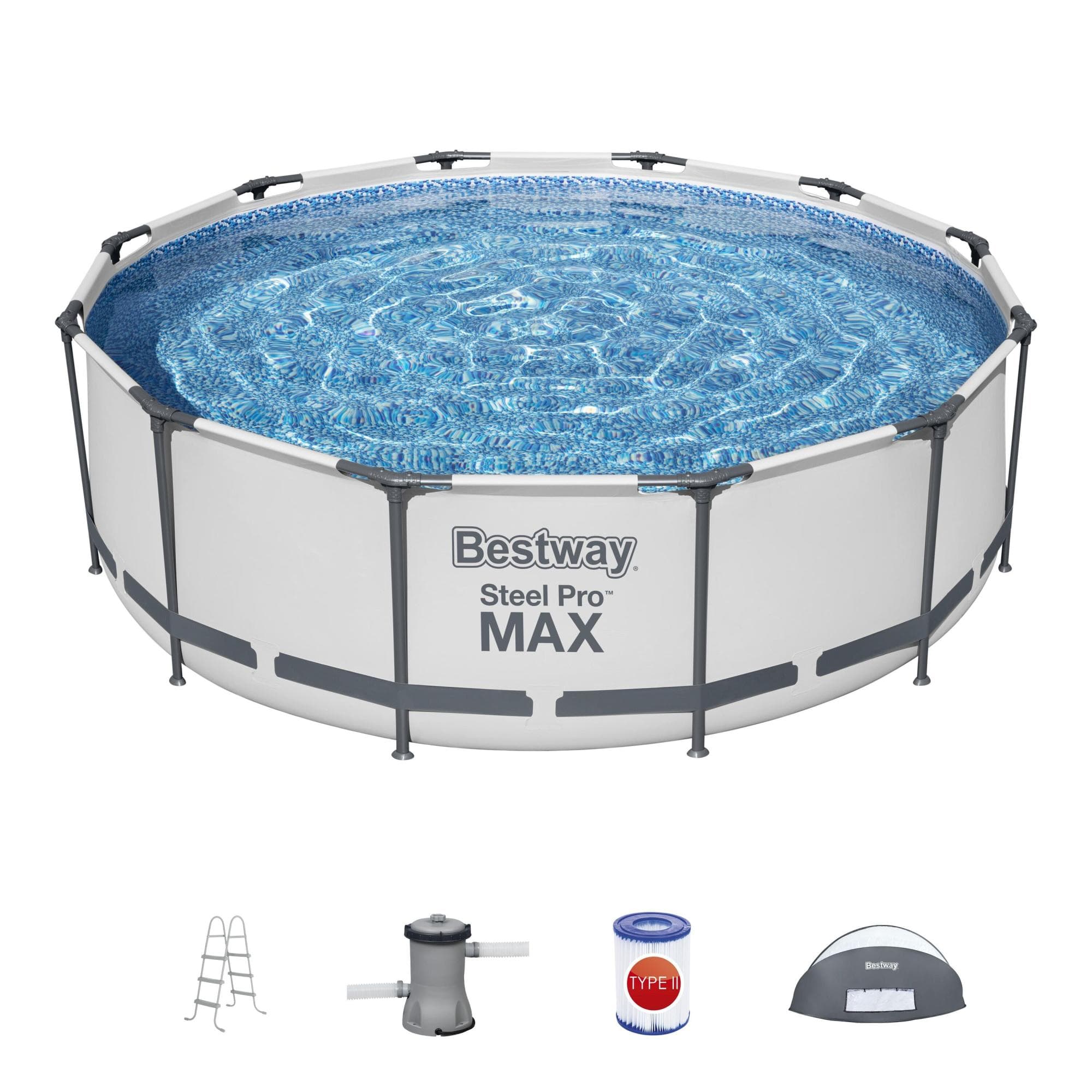 Piscine fuori terra Set piscina da 366x100 cm con tenda parasole Bestway 1