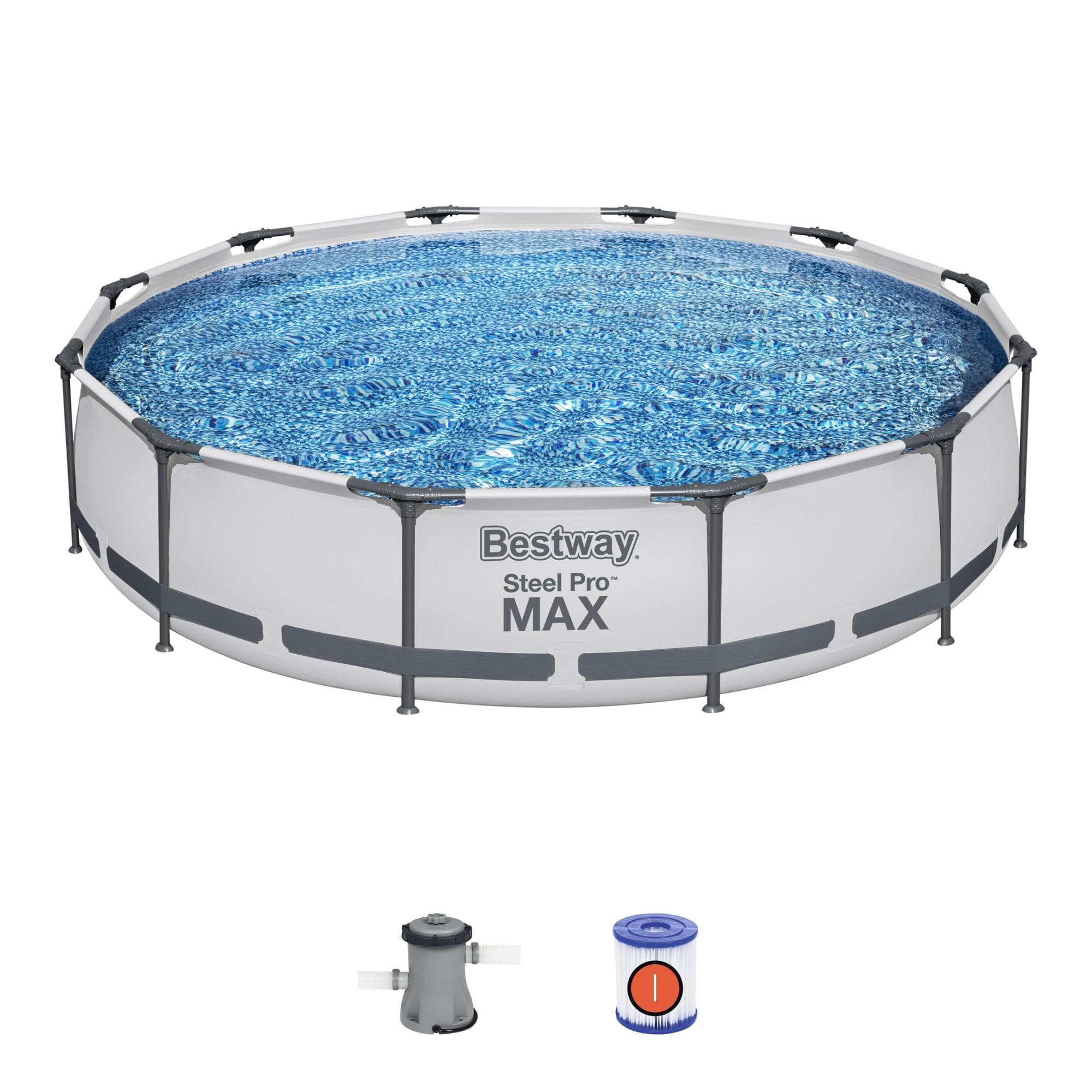 Piscine fuori terra Set piscina da 366x76 cm grigio chiaro Bestway 1