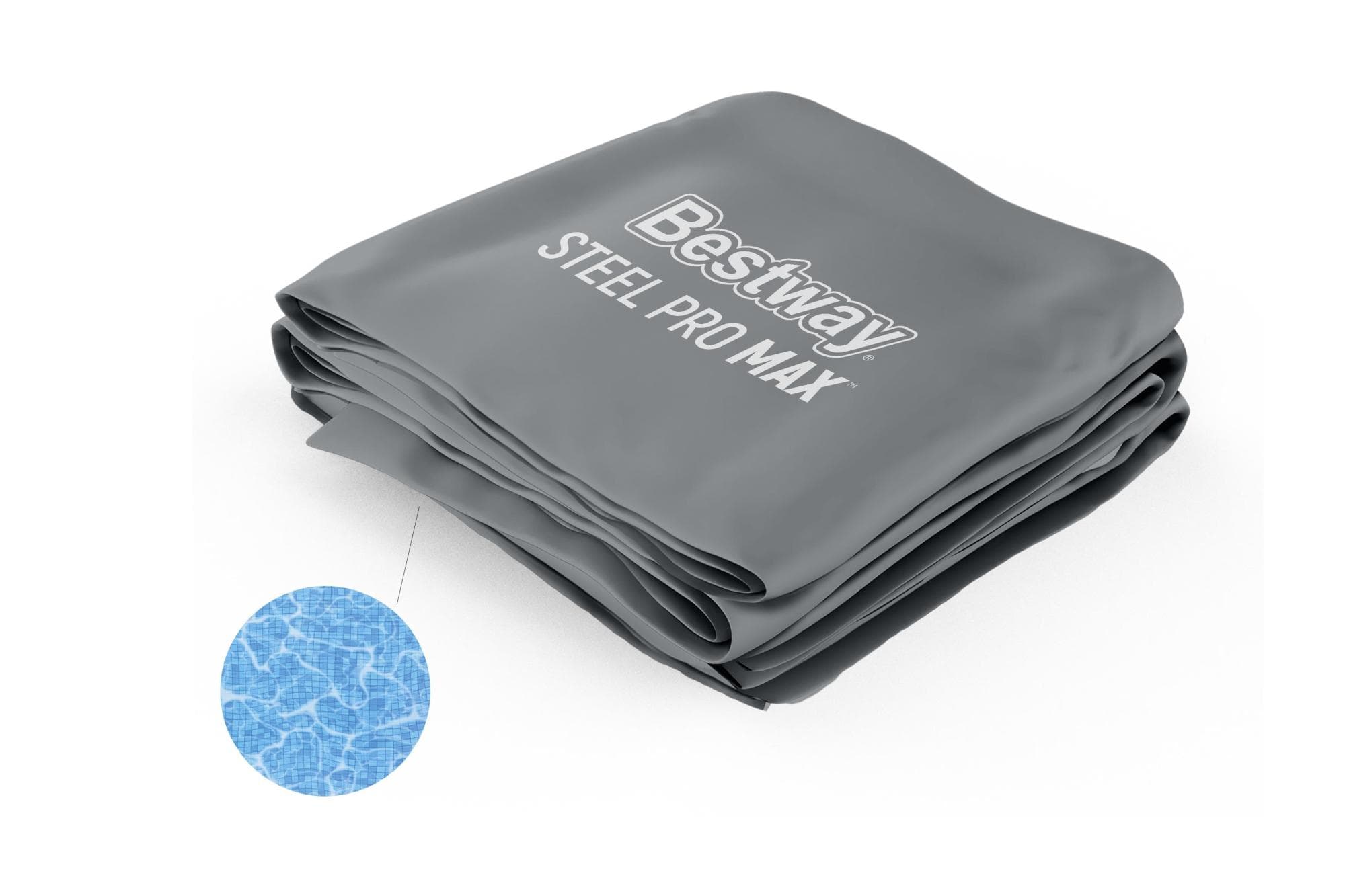 Ricambi Piscine e Spa Liner di ricambio piscina Steel Pro Max da 488x244x122 cm grigio scuro Bestway 1
